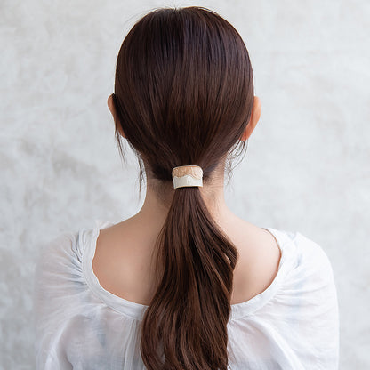 ヘアカフ ハラコ風 カラー ハーフ ウェーブ ライン レクタングル