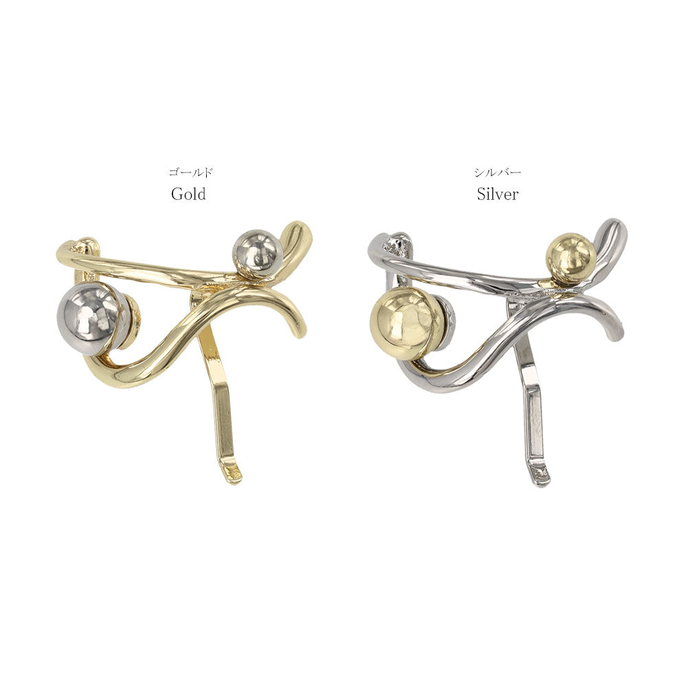 ヘアカフ メタル ボール カーブ ライン クロス コンビカラー – OSEWAYA