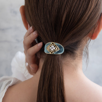 ヘアカフ ベロア カラー パール 透かし