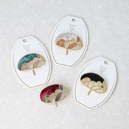 ヘアカフ ベロア カラー 透かし フラワー