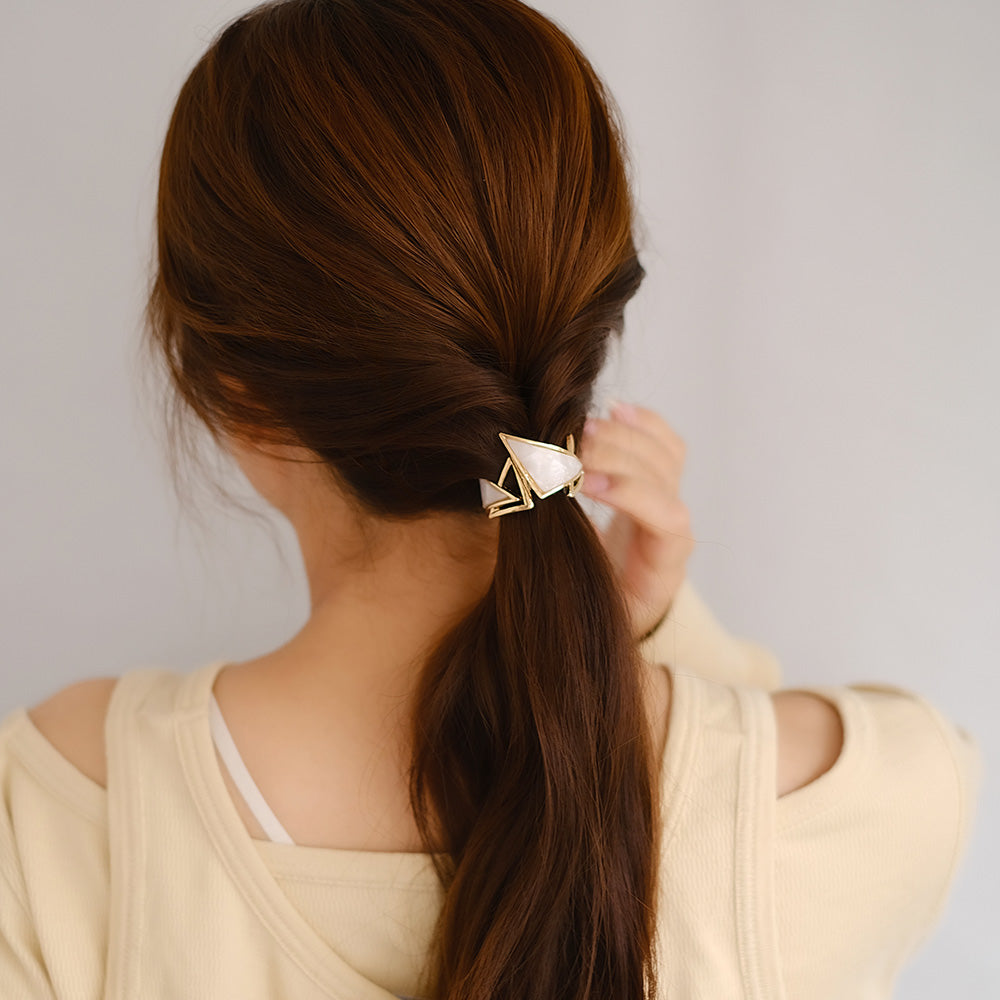 ヘアカフ マグネットカフ メタル マーブル カラー トライアングル