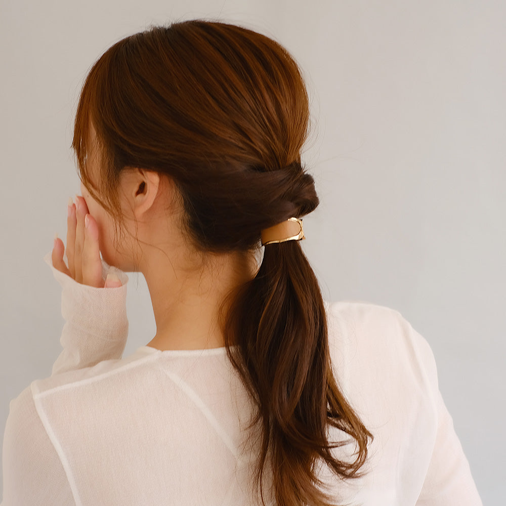 ヘアカフ マグネットカフ メタル フェイクレザー 合皮 ウェーブ