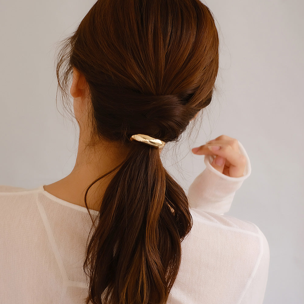 ヘアカフ 巻き込みカフ メタル カーブ ライン