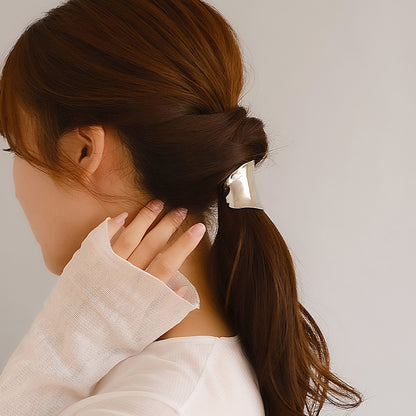 ヘアカフ 巻き込みカフ メタル ワイド プレート ウェーブ