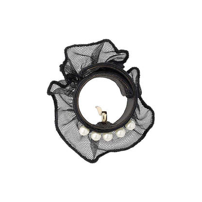 ヘアカフ クラップカフ チュールレース ベロア パール