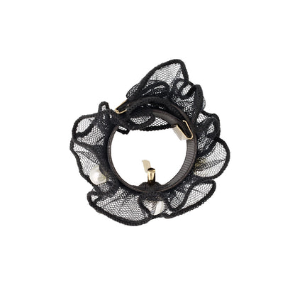 ヘアカフ クラップカフ チュールレース ベロア パール