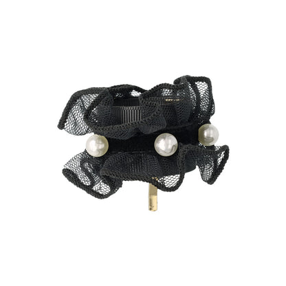 ヘアカフ クラップカフ チュールレース ベロア パール