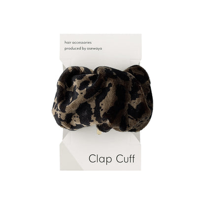 ヘアカフ クラップカフ レオパード柄 ベロア