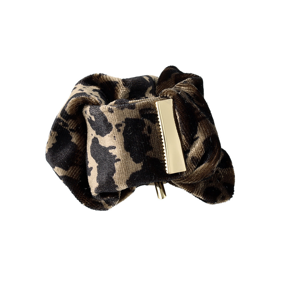 ヘアカフ クラップカフ レオパード柄 ベロア