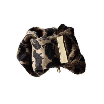 ヘアカフ クラップカフ レオパード柄 ベロア