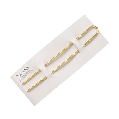 かんざし hair stick メタル スリム U字 カーブ ヘアコーム ヘアスティック