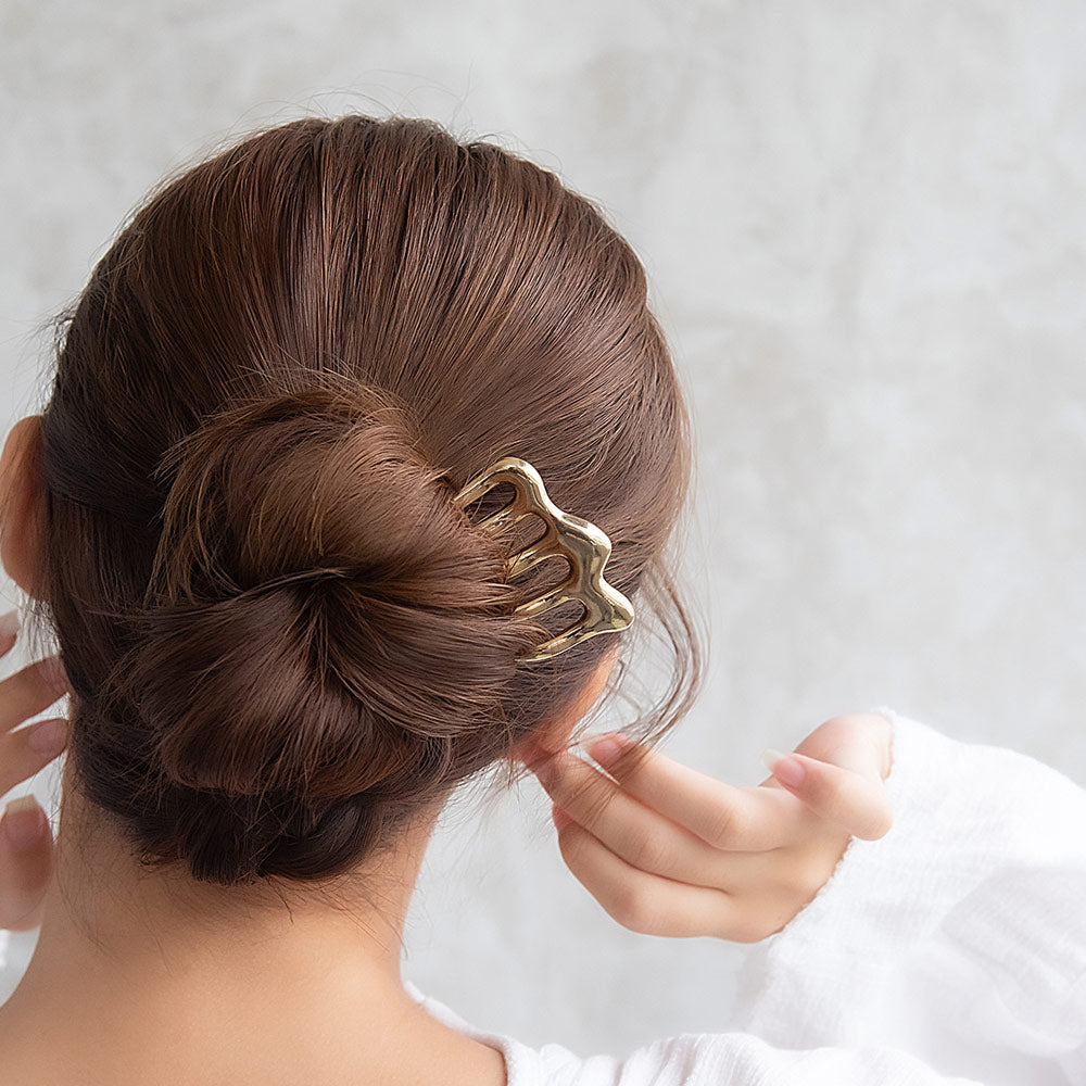 ヘアコーム hair stick/ヘアスティック メルトメタル ウェーブ