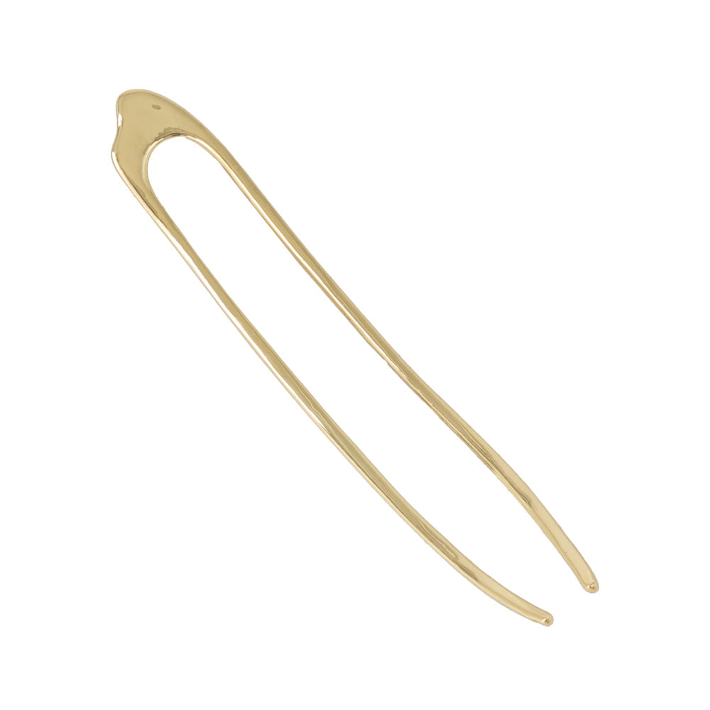 かんざし hair stick ニッケルフリー メタル メルト スリム U字 カーブ ヘアスティック