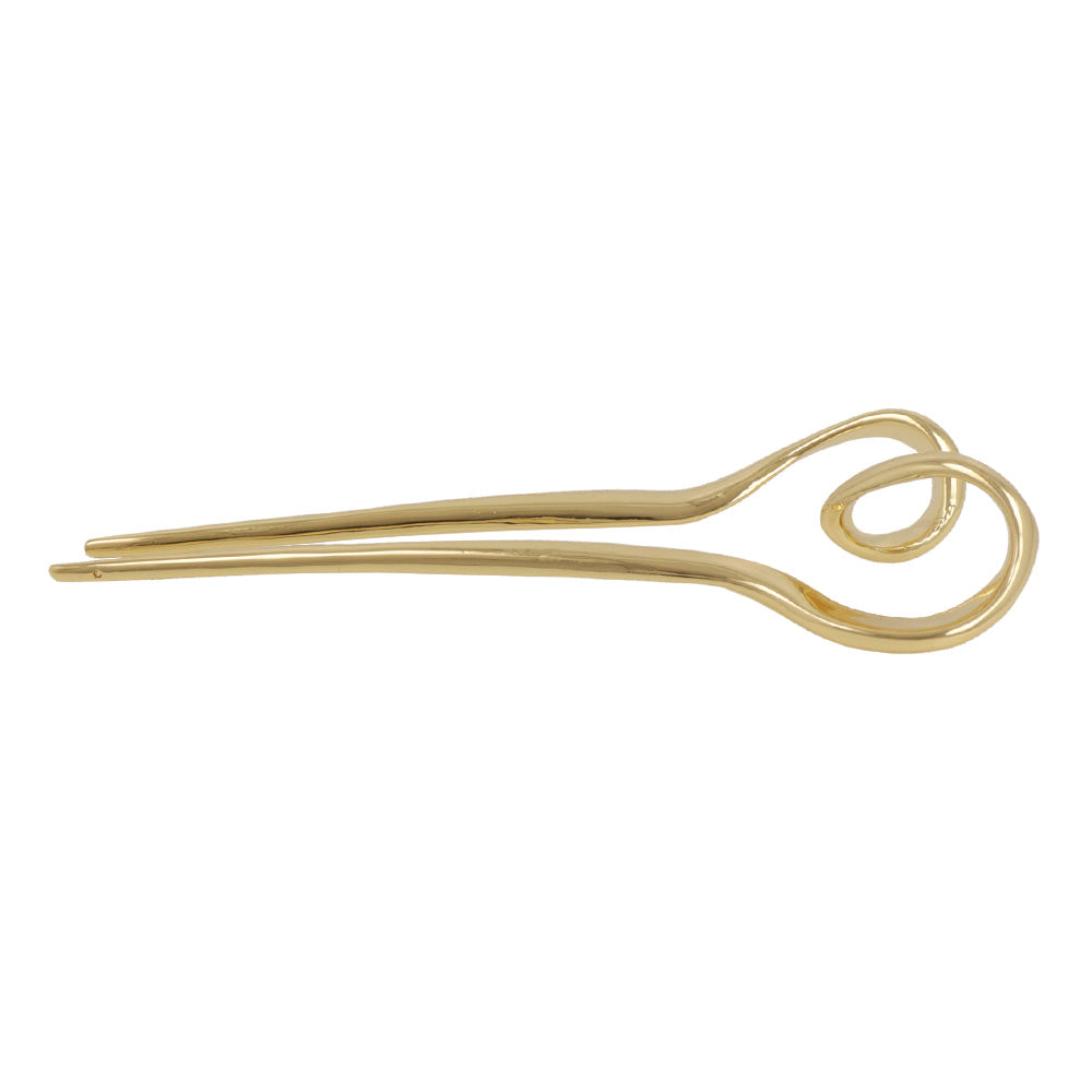 かんざし hair stick ニッケルフリー メタル ツイスト ハート U字 ヘアスティック