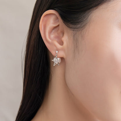 樹脂ピアス ニッケルフリー メタル プラパール スター バックキャッチ スタッドピアス