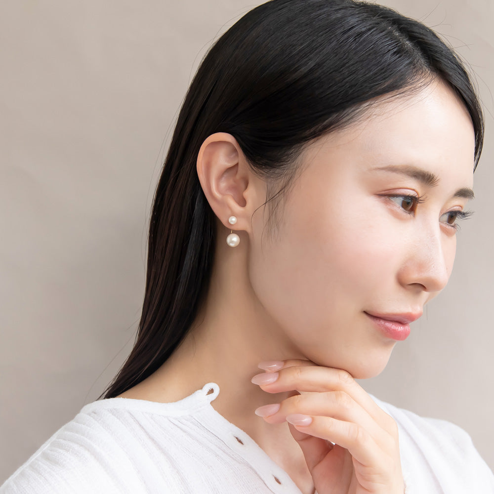 樹脂ピアス ニッケルフリー プラパール メタル 2way バックキャッチ スタッドピアス