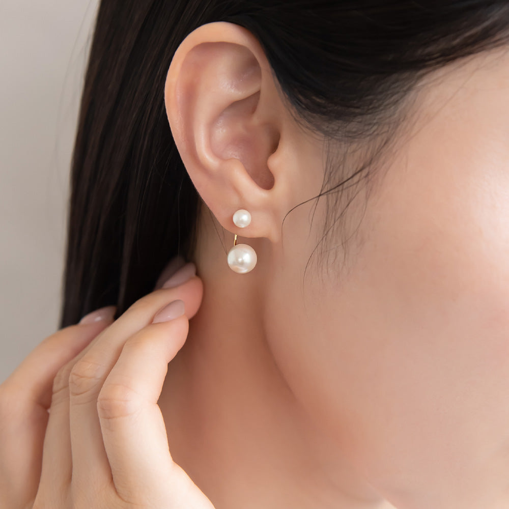 樹脂ピアス ニッケルフリー プラパール メタル 2way バックキャッチ スタッドピアス