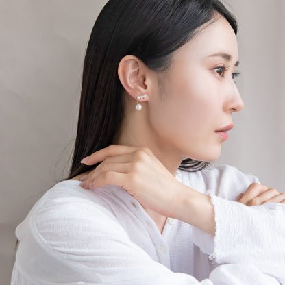 樹脂ピアス ニッケルフリー プラパール メタル 2way バックキャッチ スタッドピアス