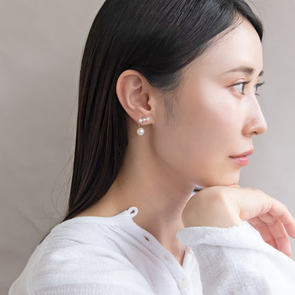 樹脂ピアス ニッケルフリー プラパール メタル 2way バックキャッチ スタッドピアス