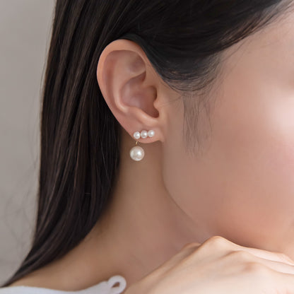 樹脂ピアス ニッケルフリー プラパール メタル 2way バックキャッチ スタッドピアス