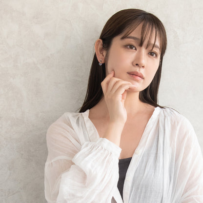 ノンホールピアス ニッケルフリー ハート ビーズ ラメ カラフル イヤリング 樹脂タイプ