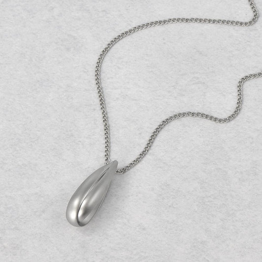 ネックレス ニッケルフリー sable silver メタル ダブル ドロップ クロス ペンダントネックレス