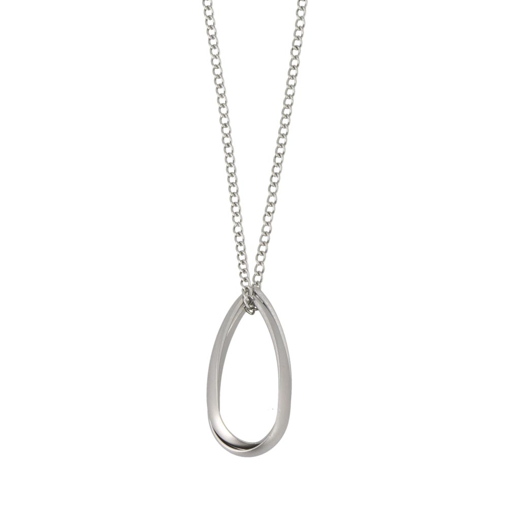 ネックレス ニッケルフリー sable silver メタル ダブル ドロップ クロス ペンダントネックレス
