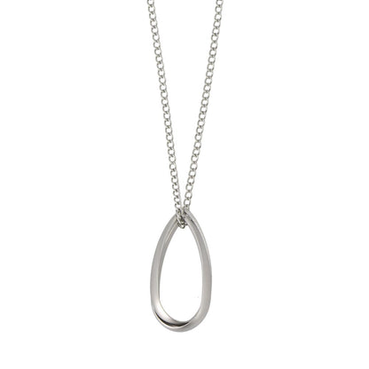 ネックレス ニッケルフリー sable silver メタル ダブル ドロップ クロス ペンダントネックレス
