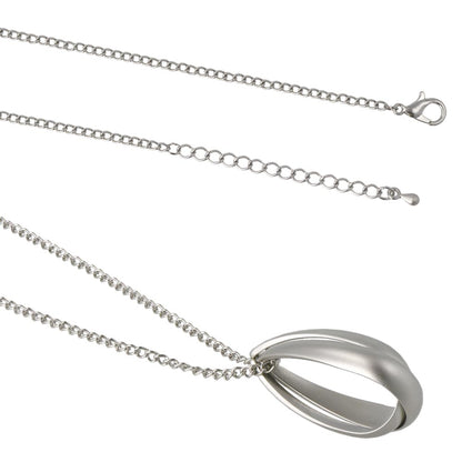 ネックレス ニッケルフリー sable silver メタル ダブル ドロップ クロス ペンダントネックレス