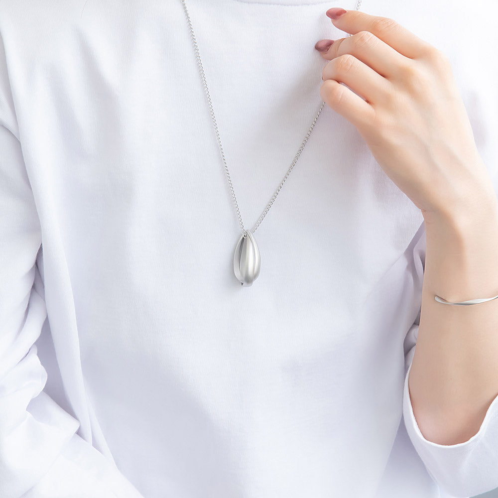 ネックレス ニッケルフリー sable silver メタル ダブル ドロップ クロス ペンダントネックレス
