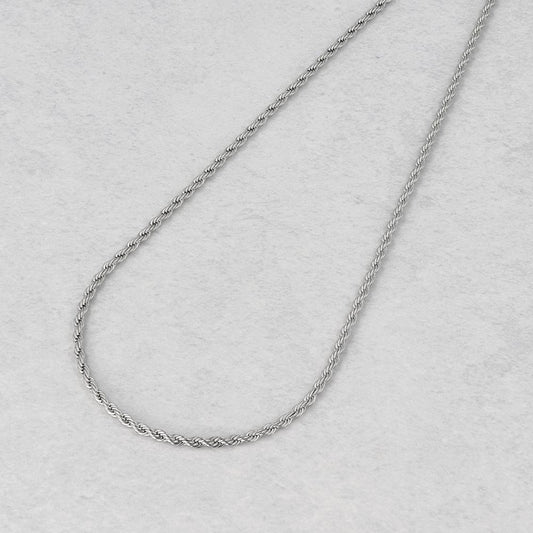 ネックレス ニッケルフリー sable silver メタル パイプロープチェーン ショートネックレス