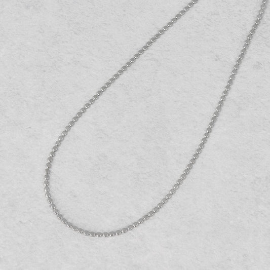 ネックレス ニッケルフリー sable silver メタル ドット フラット ボールチェーン ショートネックレス