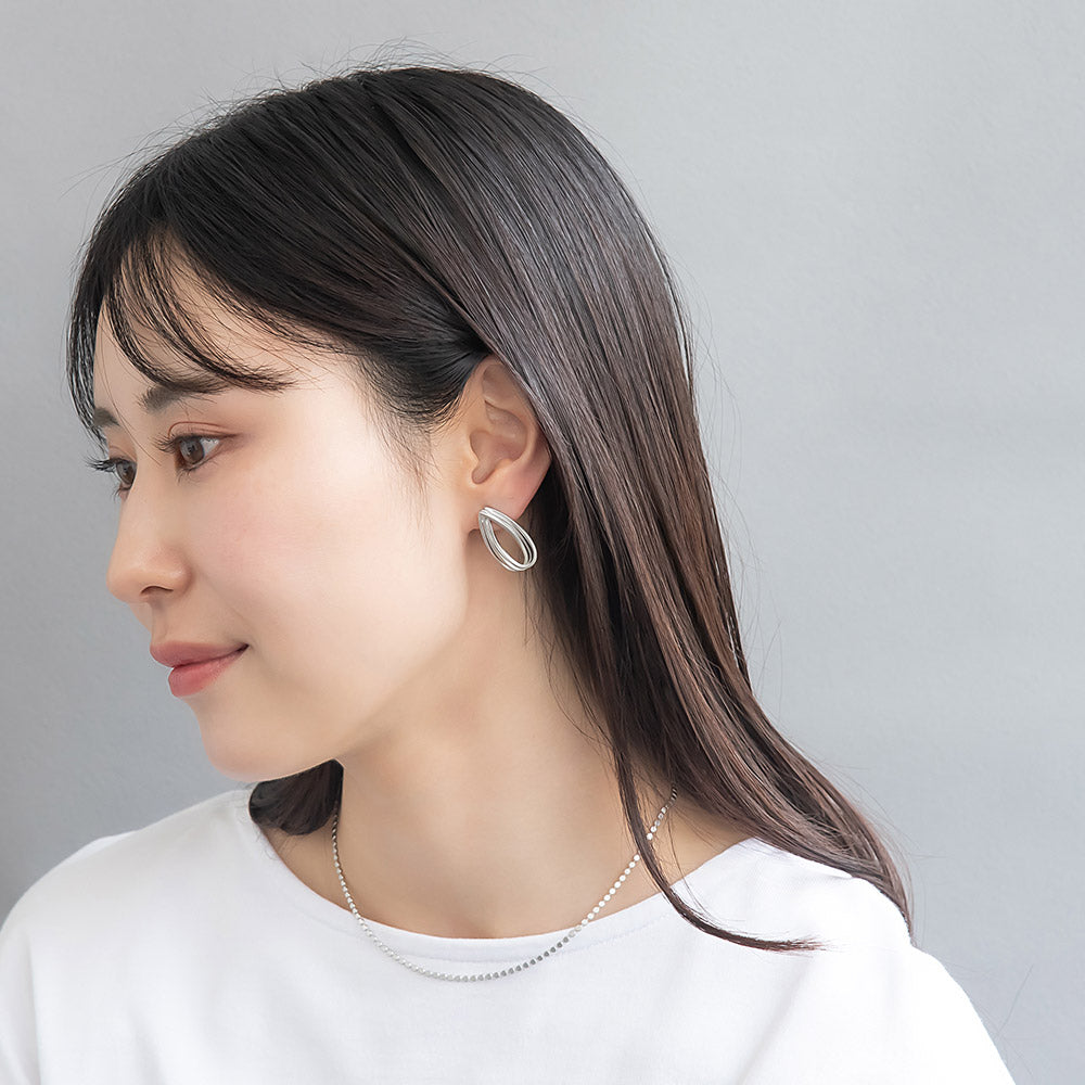 ネックレス ニッケルフリー sable silver メタル ドット フラット ボールチェーン ショートネックレス