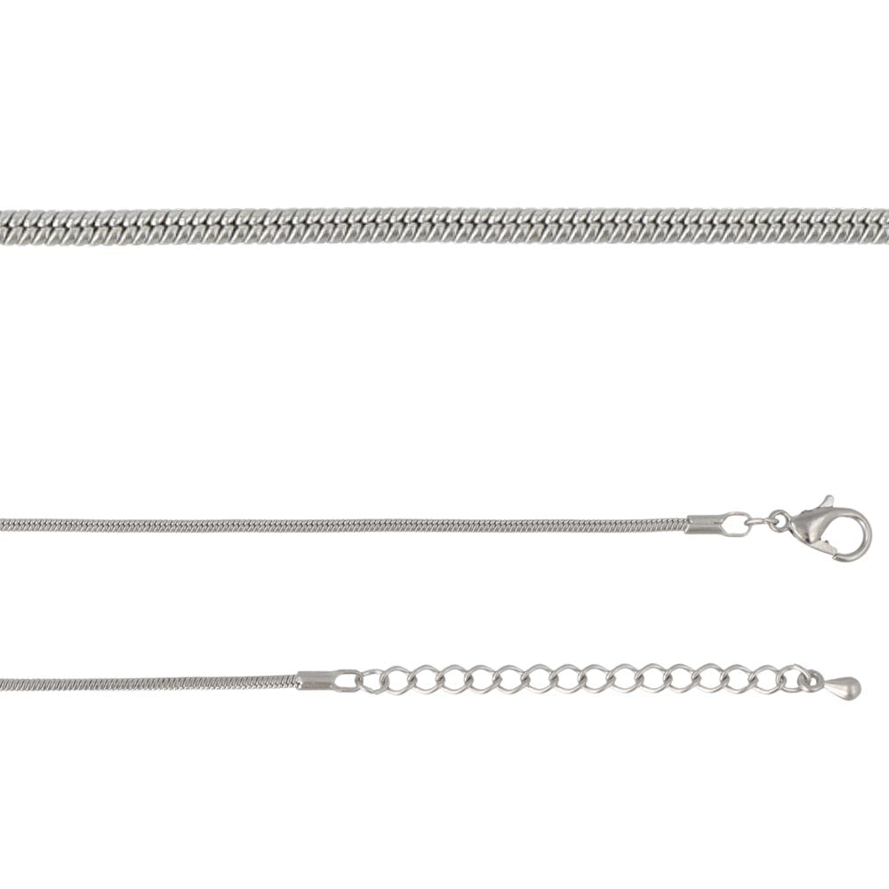 ネックレス ニッケルフリー sable silver メタル スネークチェーン ショートネックレス