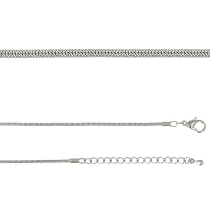 ネックレス ニッケルフリー sable silver メタル スネークチェーン ショートネックレス