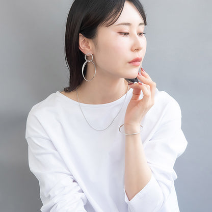 ネックレス ニッケルフリー sable silver メタル スネークチェーン ショートネックレス
