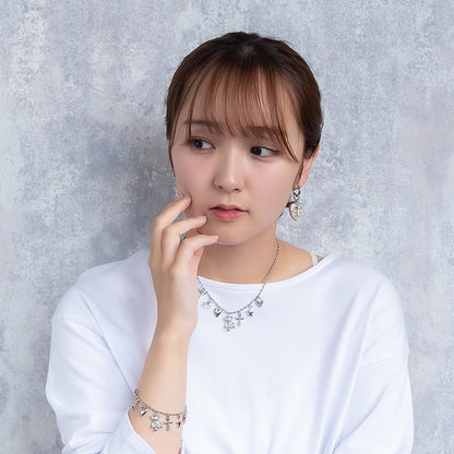 ネックレス yura ニッケルフリー メタル リボン ユニコーン ハート クマ クロス スター オーバルボール チェーン ショートネックレス
