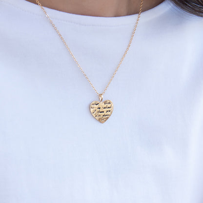 ネックレス ニッケルフリー メタル メッセージ ハート チェーン ショートタイプ ペンダントネックレス