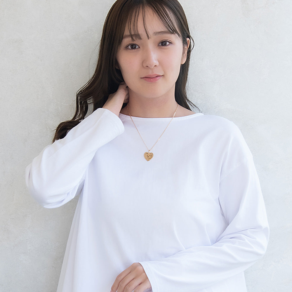 ネックレス ニッケルフリー メタル メッセージ ハート チェーン ショートタイプ ペンダントネックレス