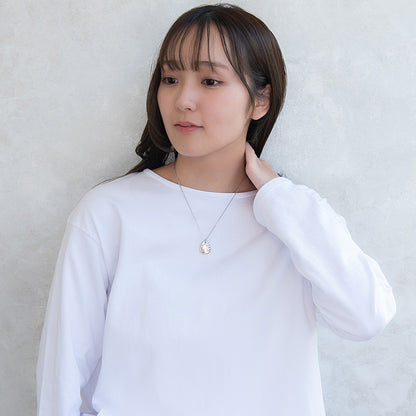 ネックレス ニッケルフリー メタル メッセージ オーバル クロス チェーン ショートタイプ ペンダントネックレス