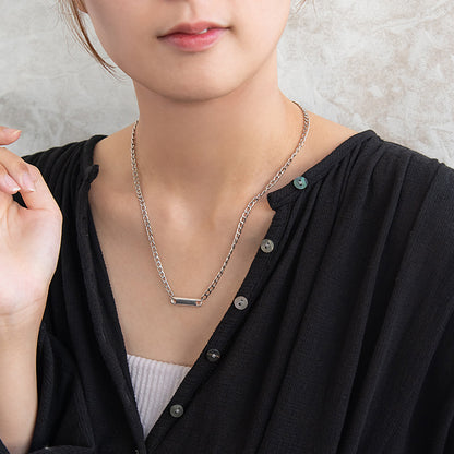 ネックレス Awesome ニッケルフリー メタル ライン プレート キヘイチェーン ショートネックレス
