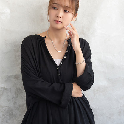 ネックレス Awesome ニッケルフリー メタル ライン プレート キヘイチェーン ショートネックレス