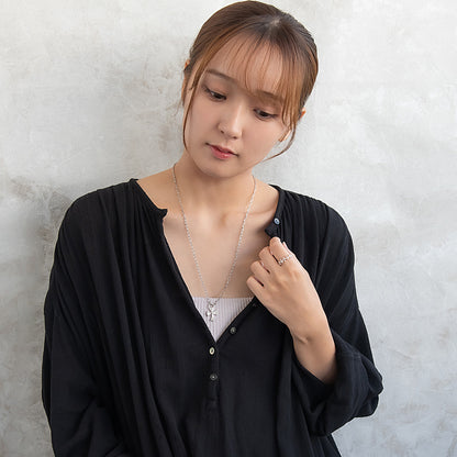 ネックレス Awesome ニッケルフリー メタル クロス オーバルチェーン ペンダントネックレス