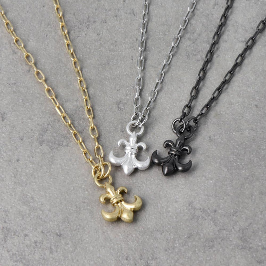 ネックレス Awesome ニッケルフリー メタル 百合の紋章 オーバルチェーン ペンダントネックレス