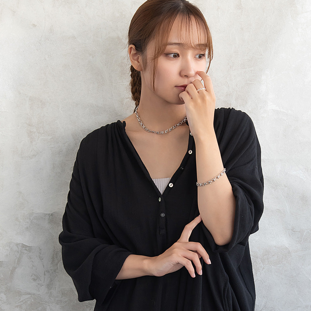 ネックレス Awesome ニッケルフリー メタル ボール サークル チェーン ショートネックレス