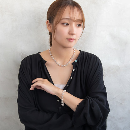 ネックレス Awesome ニッケルフリー メタル フラワー サークル チェーン ショートネックレス