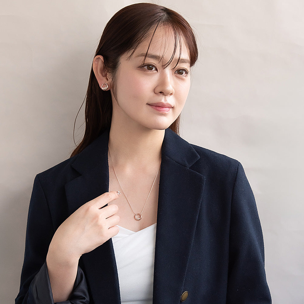 ネックレス ニッケルフリー ロゼシルバー パール ロング ペンダントネックレス