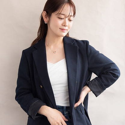 ネックレス ニッケルフリー ロゼシルバー パール ロング ペンダントネックレス