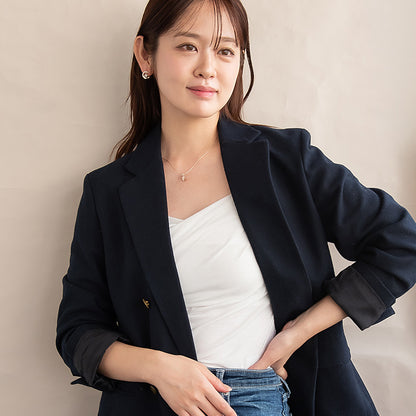 ネックレス ニッケルフリー ロゼシルバー ムーン ロング ペンダントネックレス