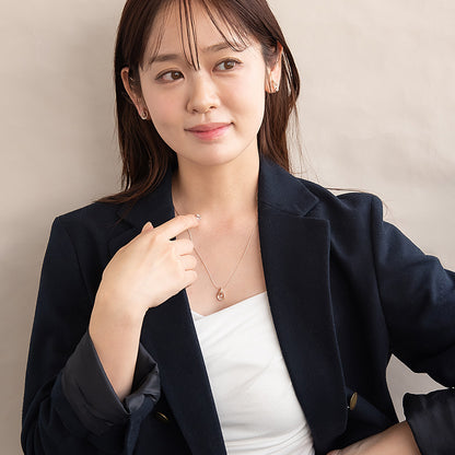 ネックレス ニッケルフリー ロゼシルバー ドロップ ロング ペンダントネックレス